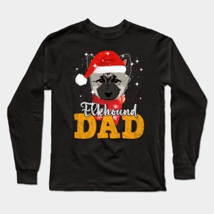 Norwegian Elkhound Dad Christmas Long Sleeve T-Shirt